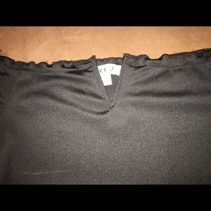 Lettuce Trim Rib-knit Tee